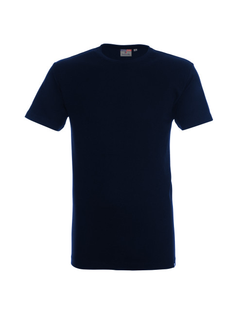 CRIMSON CUT PREMIUM PLUS Men`s T-SHIRT NAVY BLACK screenprint logo