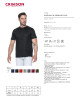 CRIMSON CUT PREMIUM PLUS Men`s T-SHIRT BLACK DTG print logo embroidery