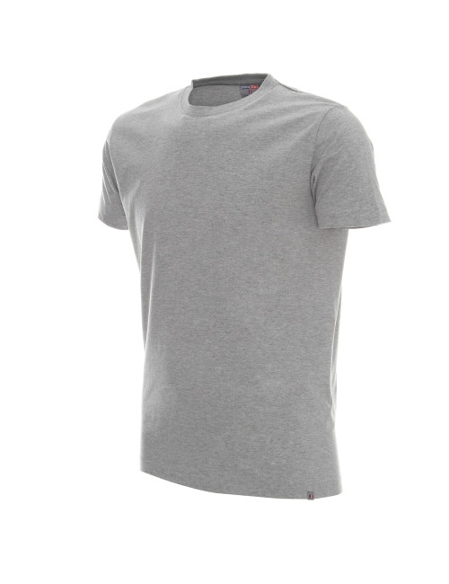 CRIMSON CUT PREMIUM PLUS Men`s T-SHIRT LIGHT GRAY MELANGE logo print