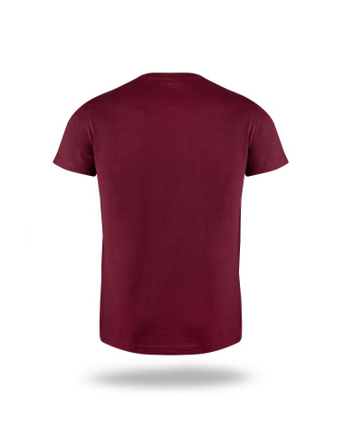 CRIMSON CUT PREMIUM PLUS HERREN-T-SHIRT ROTWEIN Siebdruck-Logo