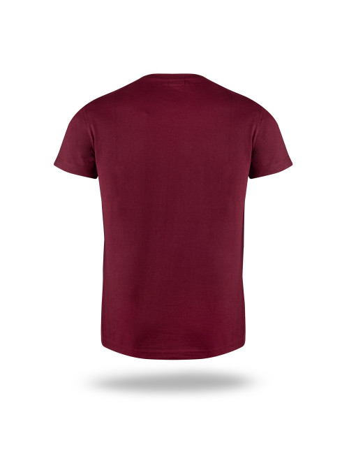 CRIMSON CUT PREMIUM PLUS HERREN-T-SHIRT ROTWEIN Siebdruck-Logo