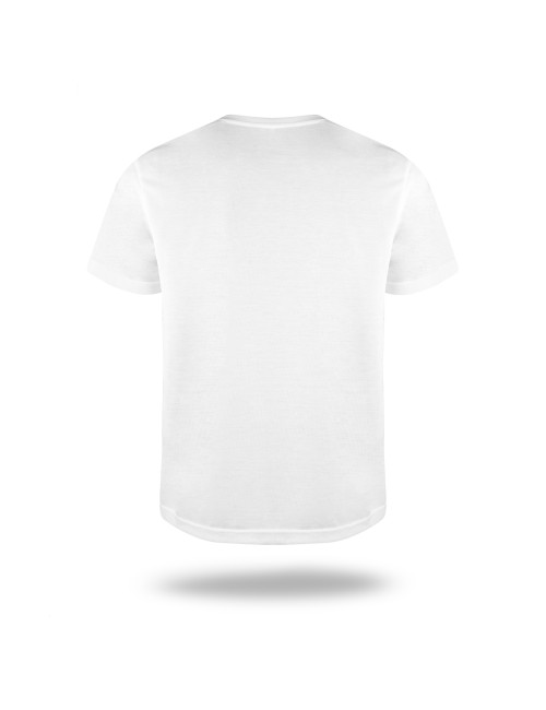 Promostars Herren-T-Shirt OVERPRINT WHITE unter dem Logo, Aufdruck, Stickerei