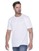 Promostars Herren-T-Shirt OVERPRINT WHITE unter dem Logo, Aufdruck, Stickerei