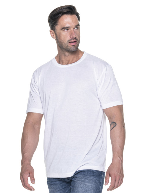 Promostars men`s T-shirt OVERPRINT WHITE under the logo, print, embroidery