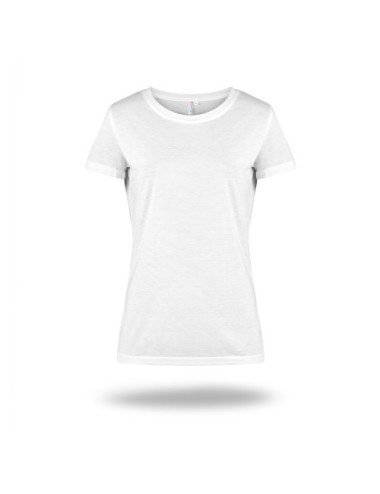 Damen-T-Shirt mit Aufdruck, weiß, Promostars