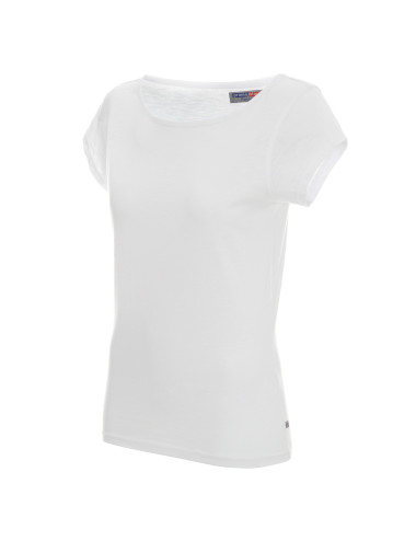 CRIMSON CUT FANTASY T-SHIRT Women`s WHITE embroidery print silkscreen logo