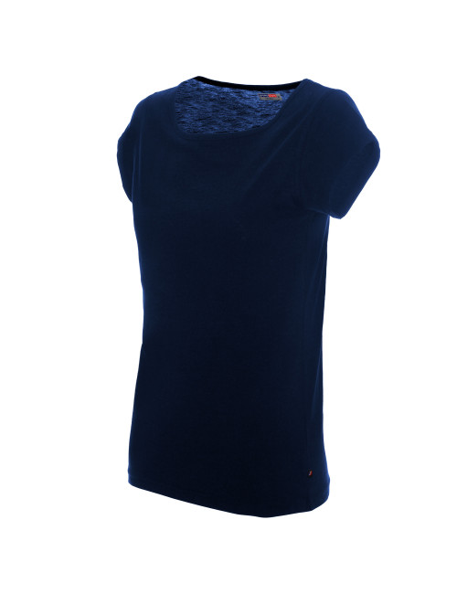 CRIMSON CUT FANTASY Damen-T-Shirt in Marineblau, Siebdruck, DTG-Stickerei
