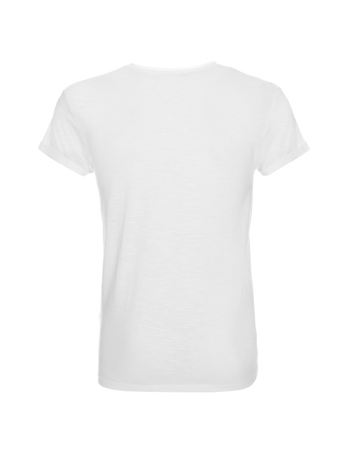 CRIMSON CUT LIFE Herren-T-Shirt, weißer Druck, Stickerei, Siebdruck, Transfer