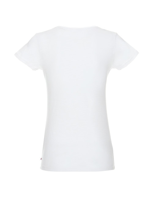 CRIMSON CUT LIFE T-SHIRT Women`s LADIES` WHITE print embroidery silkscreen