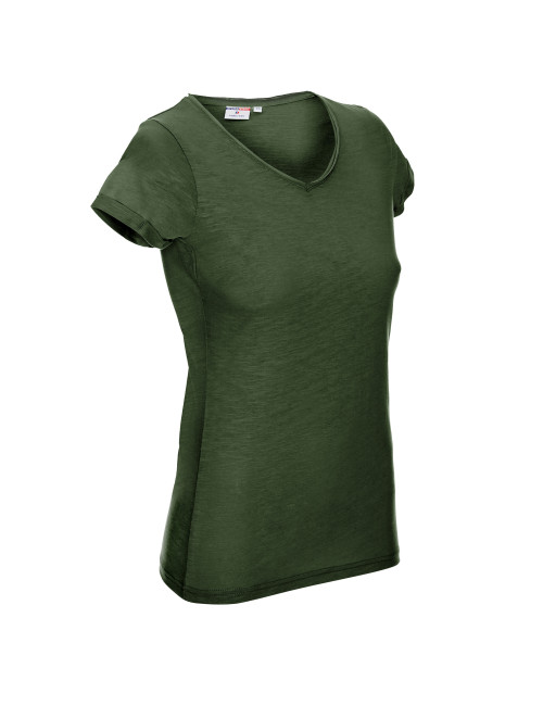 CRIMSON CUT LADIES` LIFE Damen T-Shirt DAMEN KHAKI DTG-Stickerei