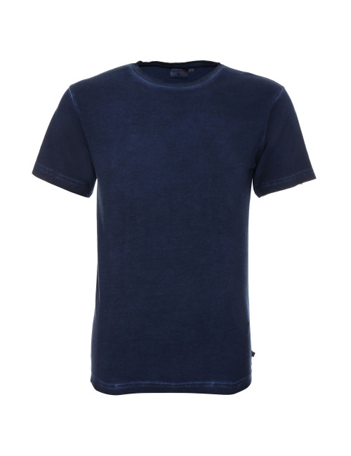 Rauchiges Herren-T-Shirt, marineblauer Crimson Cut