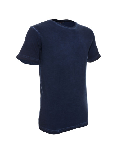 CRIMSON CUT SMOKY Herren-T-Shirt, marineblaues Logo für Unternehmen, Siebdruck, Stickerei
