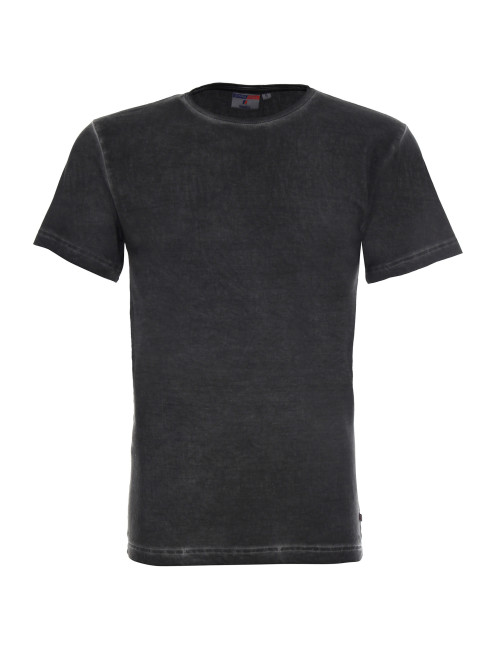 CRIMSON CUT SMOKY T-SHIRT Men`s GRAY print embroidery silkscreen transfer