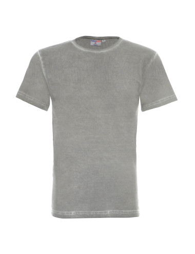 CRIMSON CUT SMOKY Men`s T-SHIRT LIGHT GRAY embroidery silkscreen print embroidery