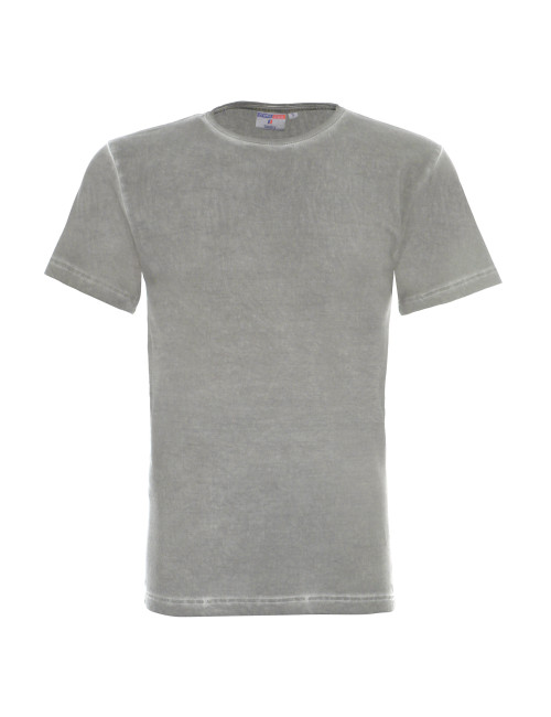 CRIMSON CUT SMOKY Men`s T-SHIRT LIGHT GRAY embroidery silkscreen print embroidery