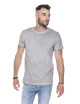 CRIMSON CUT SMOKY Men`s T-SHIRT LIGHT GRAY embroidery silkscreen print embroidery