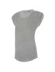 CRIMSON CUT SMOKY LADY T-SHIRT Women`s LIGHT GRAY embroidery silkscreen logo