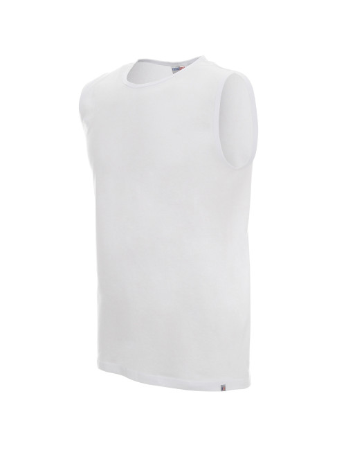 Promostars SHORT Men`s T-SHIRT WHITE print embroidery silkscreen company logo