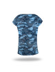 Crimson cut women`s t-shirt CAMO LADY BLUE CAMO with a logo print