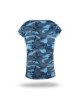 2Lady Blue Camo Crimson Cut Damen-Camouflage-T-Shirt