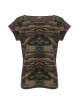 CRIMSON CUT LADY Women`s T-SHIRT CAMO DARK CAMO DTG print logo embroidery