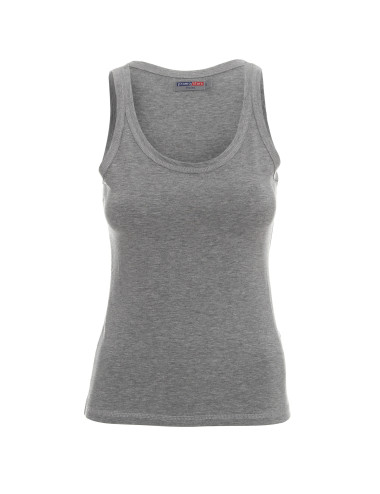 Promostars VIOLET Damen T-SHIRT, HELLGRAU MELANGE, Logodruck, Stickerei