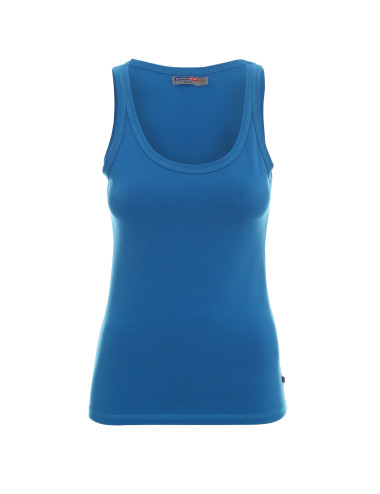 Promostars VIOLET Damen T-SHIRT BLAU Logodruck, Siebdruck, Stickerei