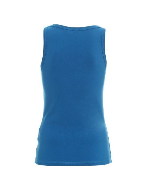 Promostars VIOLET Women`s T-SHIRT BLUE print logo silkscreen embroidery