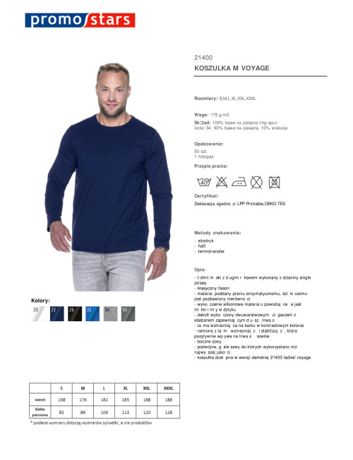 Promostars VOYAGE Herren-T-Shirt, DTG-Druck, Siebdruck, Stickerei, Firmenlogos