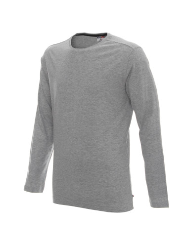 VOYAGE HERREN-T-SHIRT, HELLGRAU MELANGE, Logodruck, Siebdruck, Stickerei