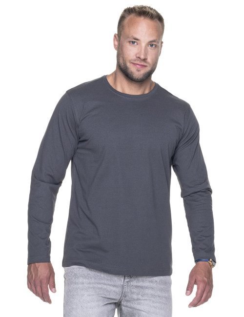 Promostars VOYAGE Men`s T-SHIRT GRAY DTG print silkscreen logo embroidery