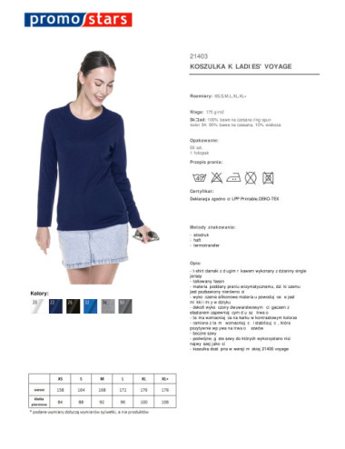 Ladies` Voyage Damen-T-Shirt, marineblau Promostars