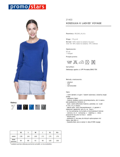 Damen-Reise-T-Shirt, Kornblumenblau, Promostars