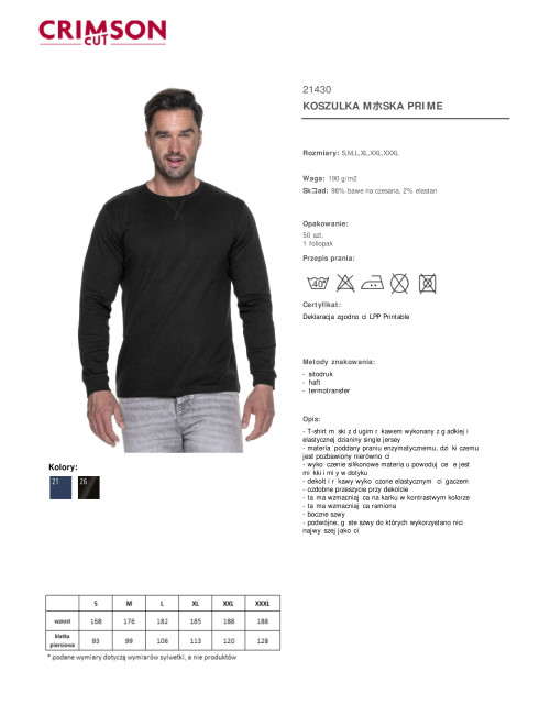 Purpurrot geschnittenes PRIME BLACK Herren-T-Shirt mit Stickerei und Logo-Print