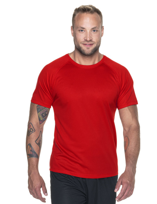 Promostars CHILL Men`s T-SHIRT RED embroidery silkscreen print DTF logo