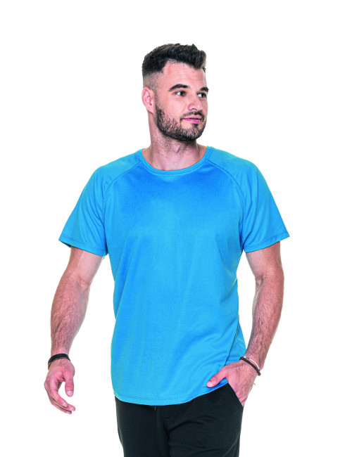 Promostars T-SHIRT M CHILL BLUE Logodruck, Stickerei, Siebdruck