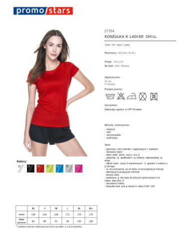 Ladies` chill women`s t-shirt red Promostars