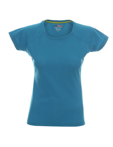 Promostars LADIES` CHILL DAMEN-T-SHIRT, BLAU, Stickerei, Logodruck