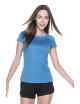 Promostars LADIES` CHILL DAMEN-T-SHIRT, BLAU, Stickerei, Logodruck