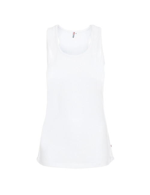 Promostars LADIES` CHILL SHORT Damen-T-Shirt, weißer Aufdruck, gesticktes Logo