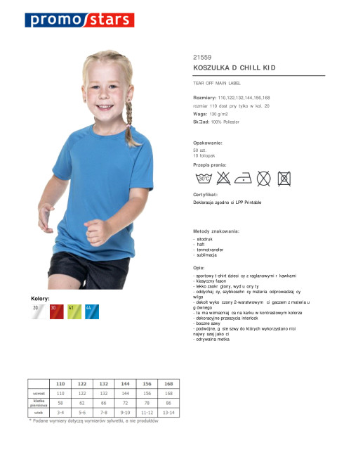 Promostars Kinder-T-Shirt CHILL KID BLAU mit DTG-DTF-Stickerei