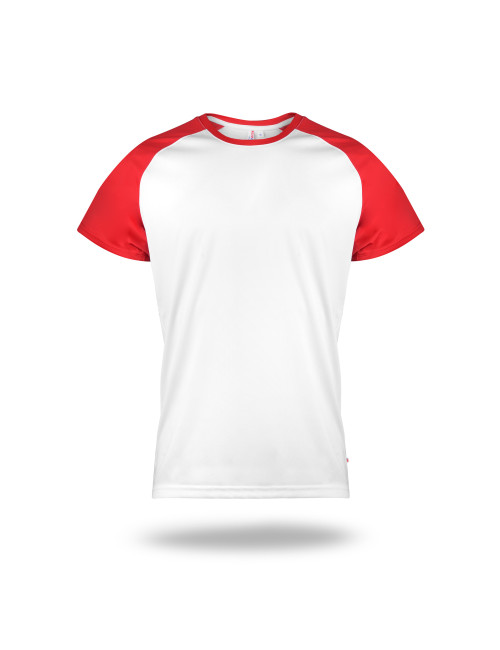 Promostars FUN HERREN T-SHIRT WEISS/ROT, bedruckt mit Siebdruck-Logo