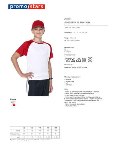 Fun Kid Kinder T-Shirt weiß/rot Promostars