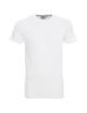CRIMSON CUT SLIM Men`s T-SHIRT WHITE logo screenprint transfer