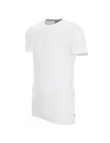 CRIMSON CUT SLIM HERREN-T-SHIRT, WEISSER Logodruck, Siebdruck, Transfer