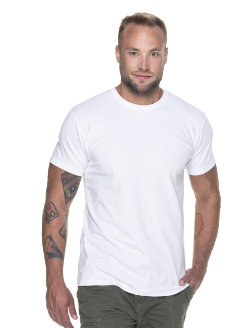 CRIMSON CUT SLIM HERREN-T-SHIRT, WEISSER Logodruck, Siebdruck, Transfer