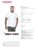 CRIMSON CUT SLIM Men`s T-SHIRT WHITE logo screenprint transfer