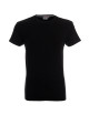 CRIMSON CUT SLIM T-SHIRT Men`s BLACK print logo silkscreen embroidery