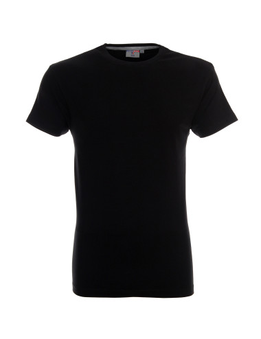CRIMSON CUT SLIM Herren T-SHIRT SCHWARZ Logodruck, Siebdruck, Stickerei