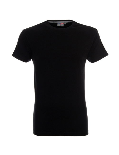 CRIMSON CUT SLIM T-SHIRT Men`s BLACK print logo silkscreen embroidery